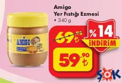 AMİGO YER FISTIĞI EZMESİ 340 G AMİGO YER FISTIĞI EZMESİ 340 G